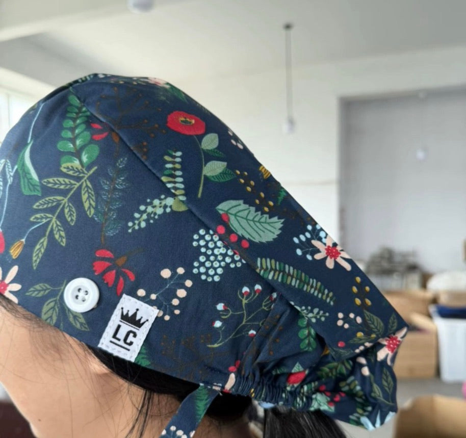 Ponytail Scrub Caps