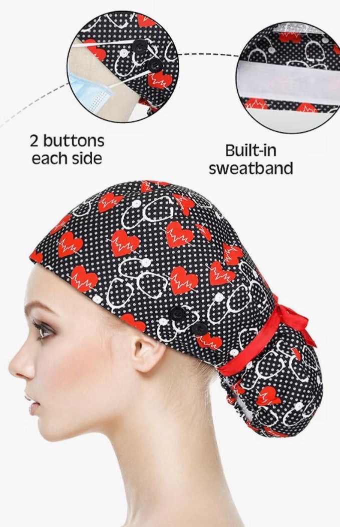 LC Ponytail Scrub Cap set (3)