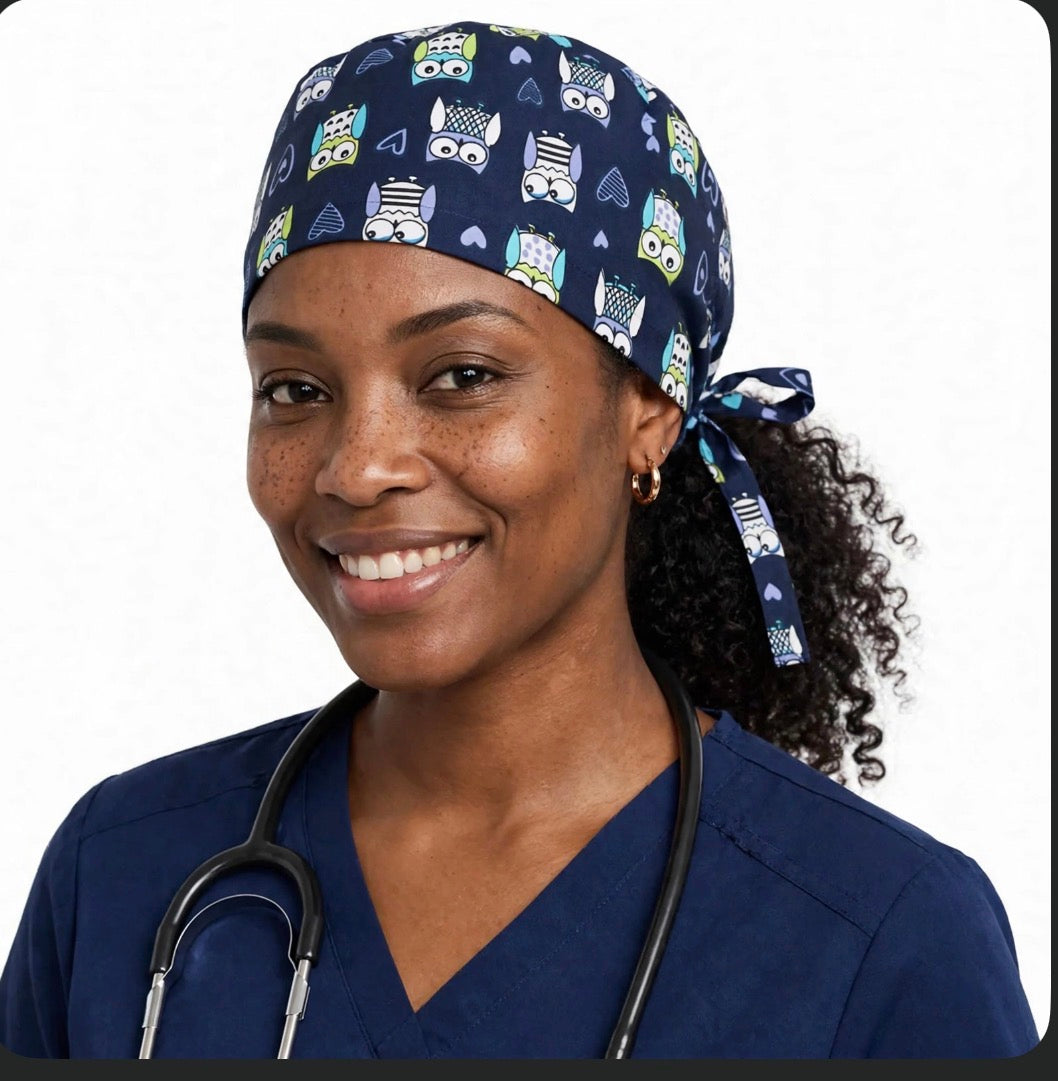 LC Night Owl Cap- Navy Ponytail