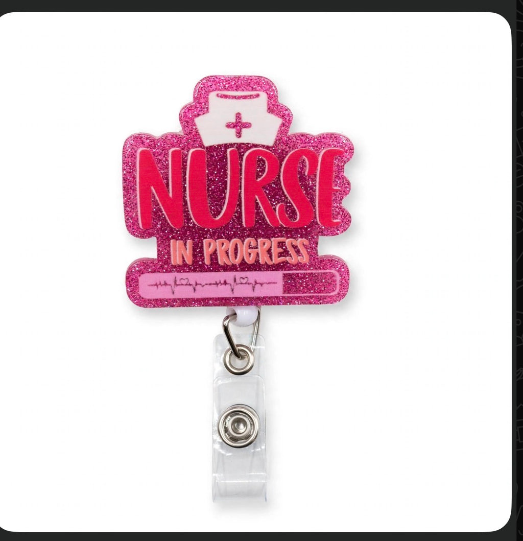 Pink Nurse In Progress Badge
