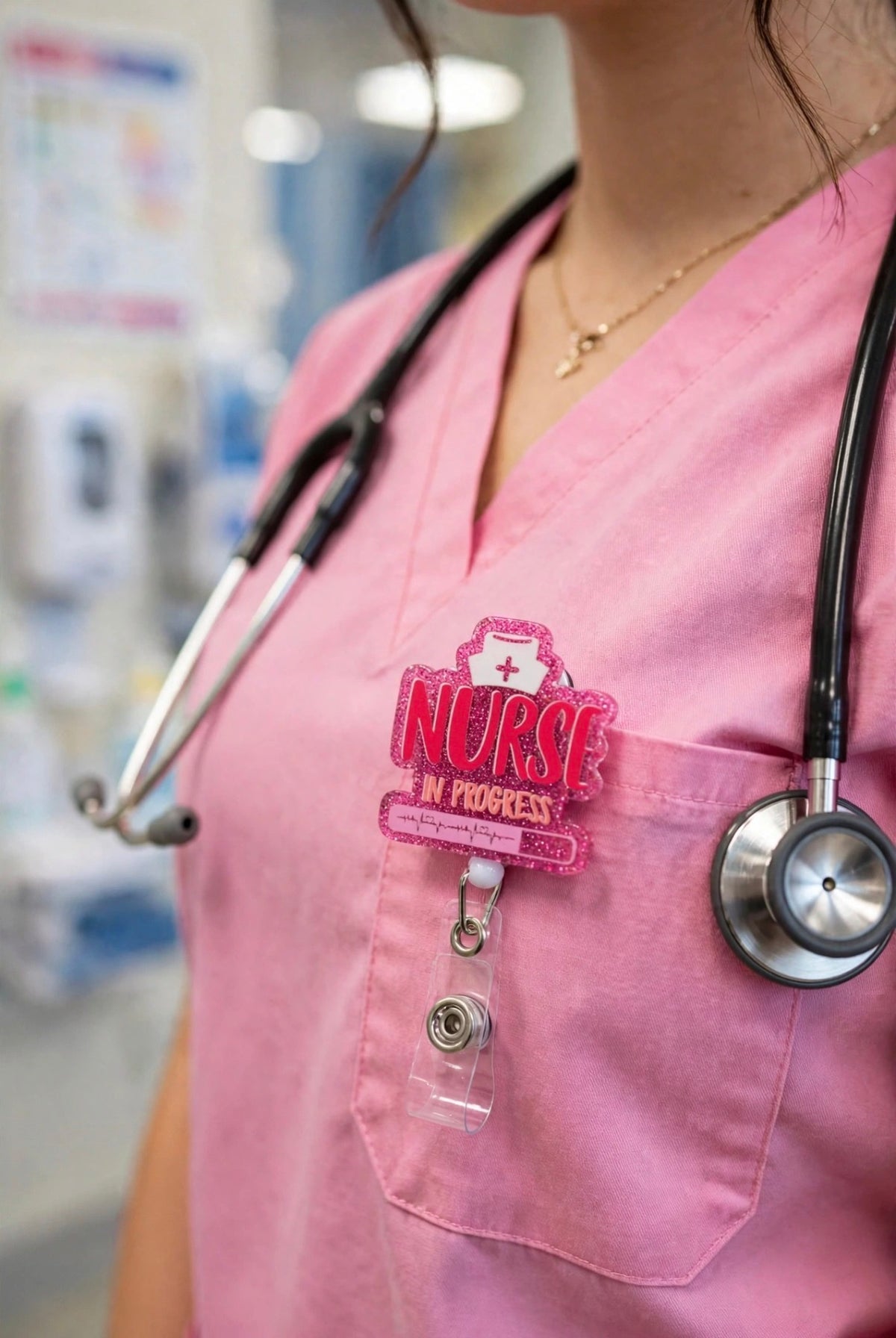 Pink Nurse In Progress Badge