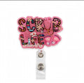 Scrub Life Pink Glitter Badge